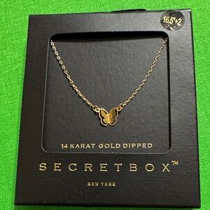 14k Gold Dipped Butterfly Necklace